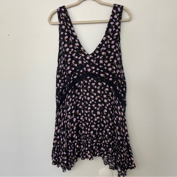 Free People Let It Happen Plunge Neck Minidress - Picture 9 of 10
